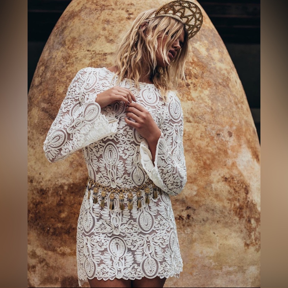 STONE COLD FOX LAYLA DRESS ZIMMERMANN FOR LOVE LEMONS WEDDING BRIDAL HONEYMOON